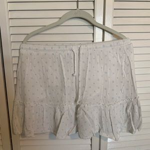 White Cotton On Skirt with blue floral print